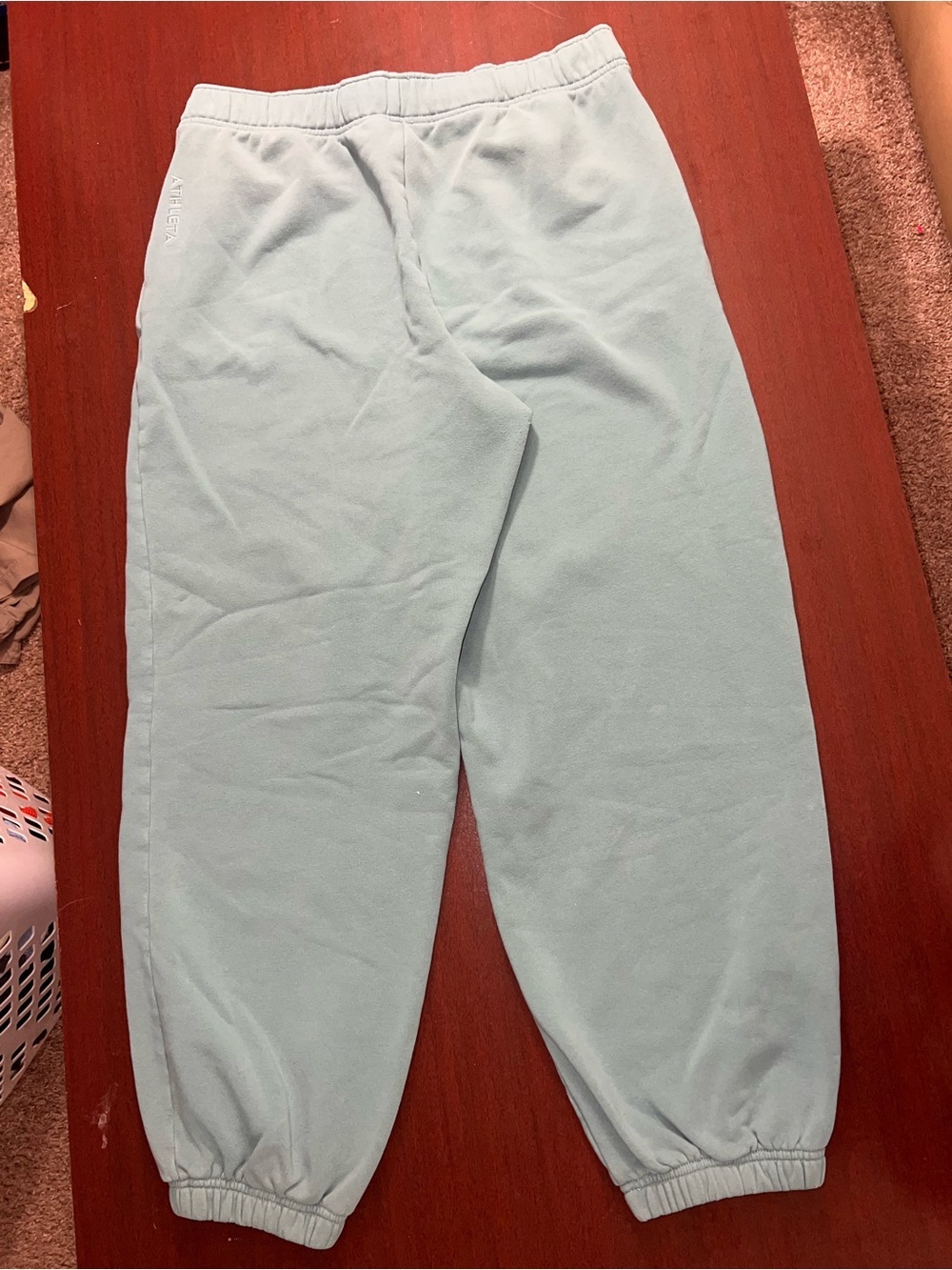 Athleta Light Mint Cozy Fleece Sweatpants - Picture 3 of 5